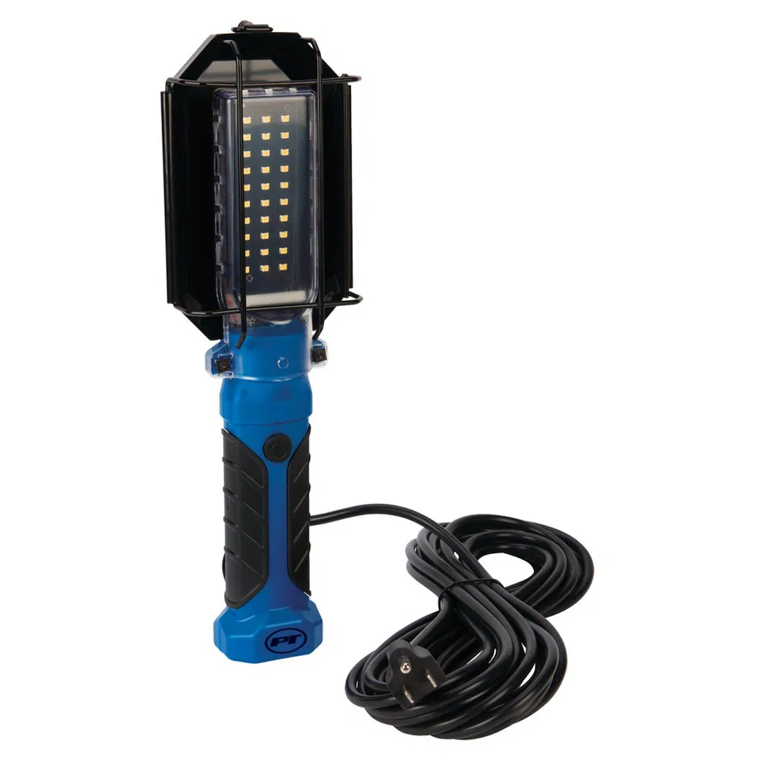 W2237 – PERFORM TOOL Flashlight, Hand Held LED Powder Coated Metal Lamp Shield 1000 Lumens Blue/ Black Housing Non-Sl...